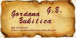 Gordana Bukilica vizit kartica